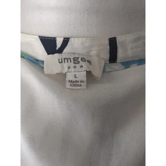 Umgee cottagecore bow print puff sleeve buttonfront dress lg - Picture 8 of 10